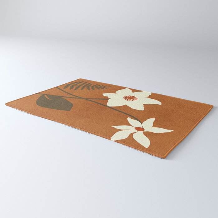 Minimal Abstract Art Landscape Flowers 4 Rug Gallery Image 3