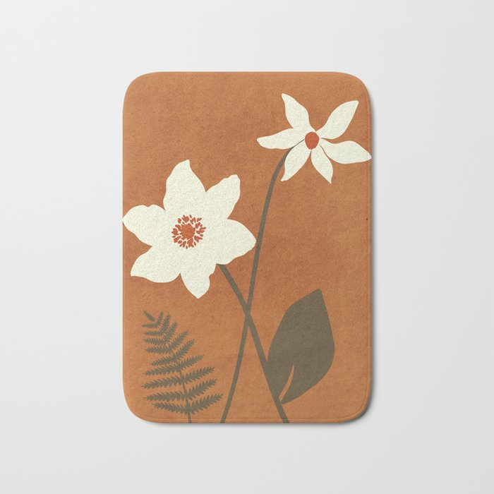 Minimal Abstract Art Landscape Flowers 4 Bath Mat Gallery Image 1