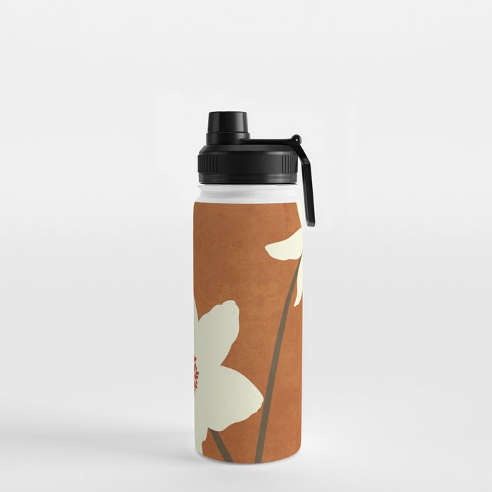 Minimal Abstract Art Landscape Flowers 4 Water Bottle Gallery Image 2