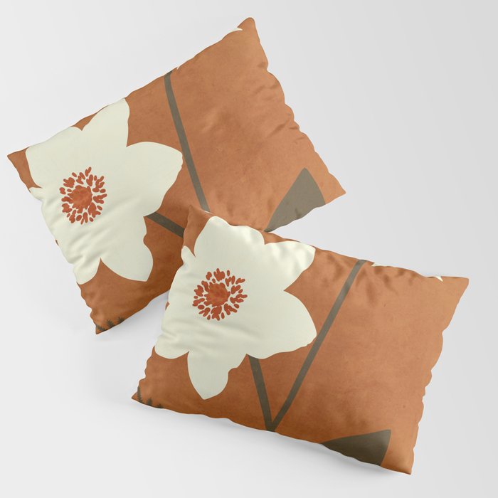 Minimal Abstract Art Landscape Flowers 4 Pillow Sham Gallery Image 3