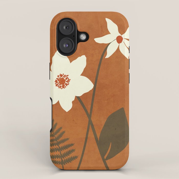 Minimal Abstract Art Landscape Flowers 4 iPhone Case Gallery Image 1