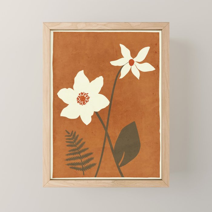 Minimal Abstract Art Landscape Flowers 4 Mini Art Print Gallery Image 1