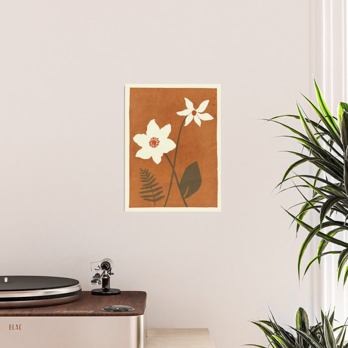 Minimal Abstract Art Landscape Flowers 4 Poster Gallery Image 2