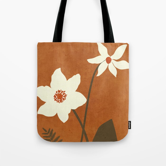 Minimal Abstract Art Landscape Flowers 4 Tote Bag Gallery Image 1
