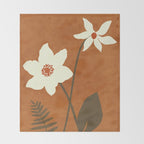 Minimal Abstract Art Landscape Flowers 4 Throw Blanket Gallery Image 2