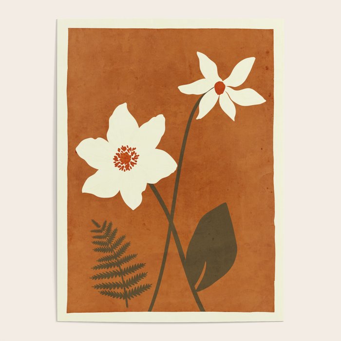 Minimal Abstract Art Landscape Flowers 4 Poster Gallery Image 4
