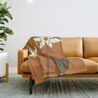 Minimal Abstract Art Landscape Flowers 4 Throw Blanket Gallery Image 1