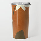 Minimal Abstract Art Landscape Flowers 4 Travel Mug Gallery Image 2