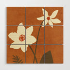 Minimal Abstract Art Landscape Flowers 4 Wood Wall Art Gallery Image 1
