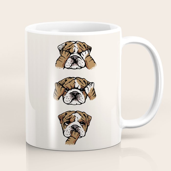 No Evil English Bulldog Coffee Mug Gallery Image 1