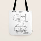 Basketball Net Patent - Basketball Fan Coach Player Art - White Tote Bag Gallery Image 1
