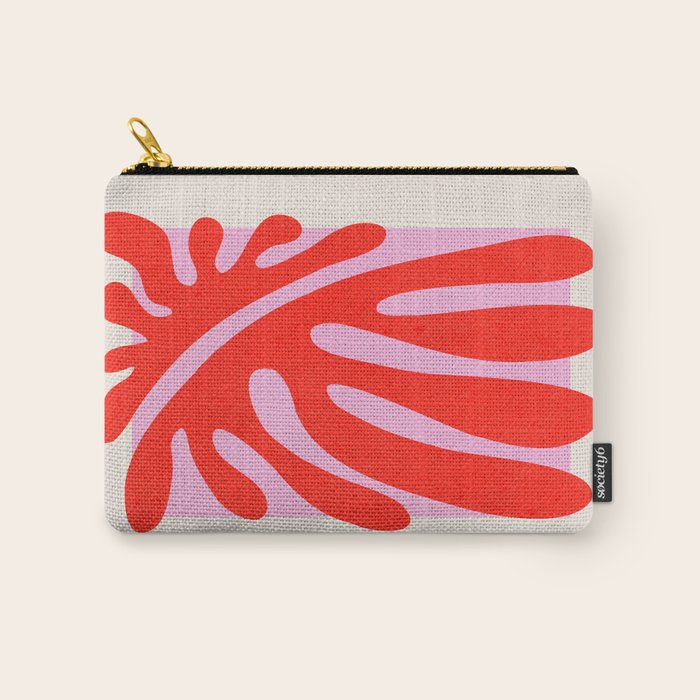 Coral & Lavender: Matisse Paper Leaf Cutouts 01 Carry All Pouch Gallery Image 1