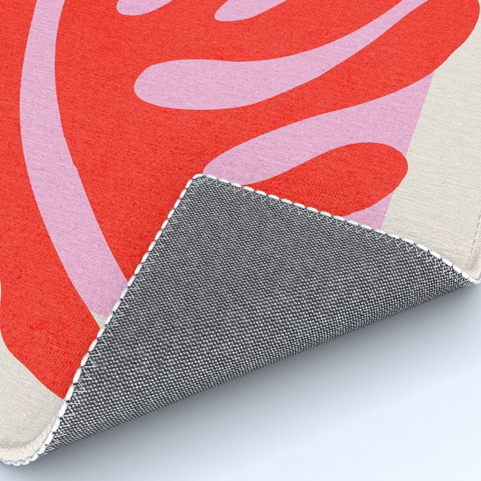 Coral & Lavender: Matisse Paper Leaf Cutouts 01 Rug Gallery Image 4