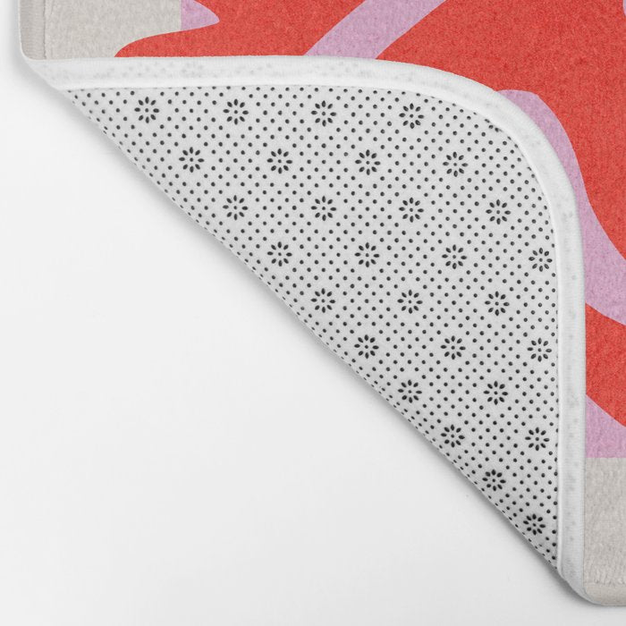 Coral & Lavender: Matisse Paper Leaf Cutouts 01 Bath Mat Gallery Image 2