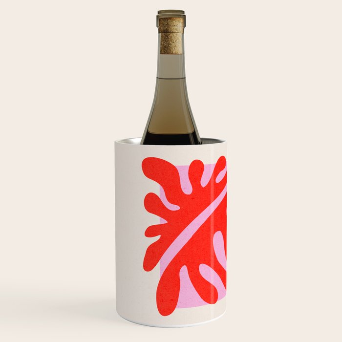 Coral & Lavender: Matisse Paper Leaf Cutouts 01 Wine Chiller Gallery Image 2