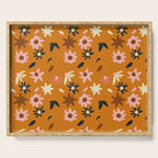 Fall flowers pattern Serving Tray Gallery Image 1