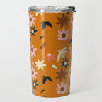 Fall flowers pattern Travel Mug Gallery Image 2