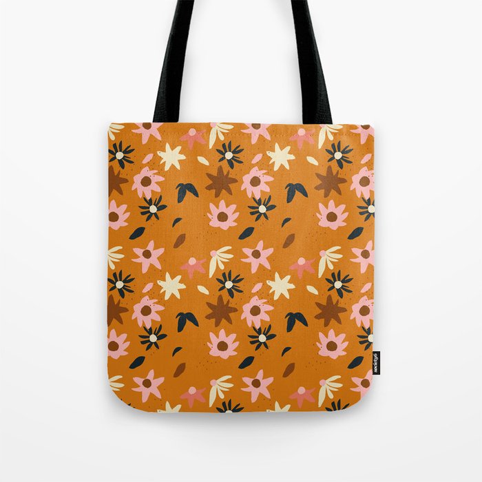 Fall flowers pattern Tote Bag Gallery Image 1