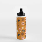 Fall flowers pattern Water Bottle Gallery Image 2