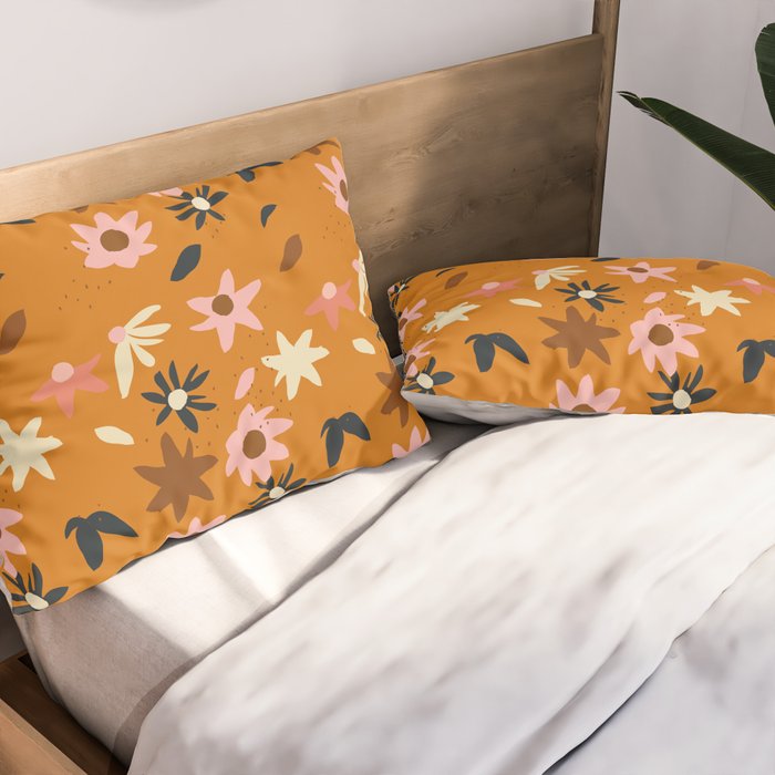 Fall flowers pattern Pillow Sham Gallery Image 2