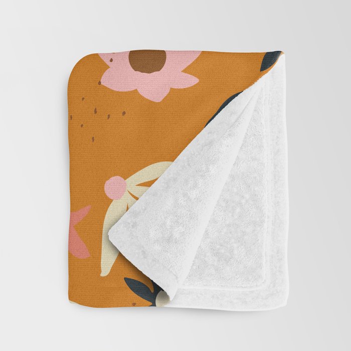 Fall flowers pattern Throw Blanket Gallery Image 3