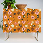 Fall flowers pattern Credenza Gallery Image 1