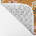 Fall flowers pattern Bath Mat Gallery Image 2