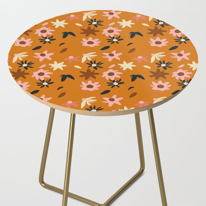Fall flowers pattern Side Table Gallery Image 2
