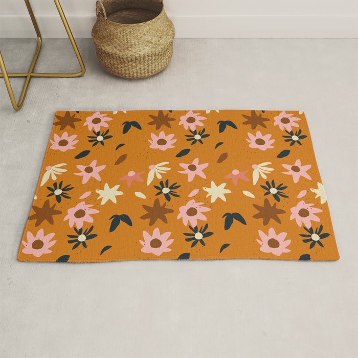 Fall flowers pattern Rug Gallery Image 1