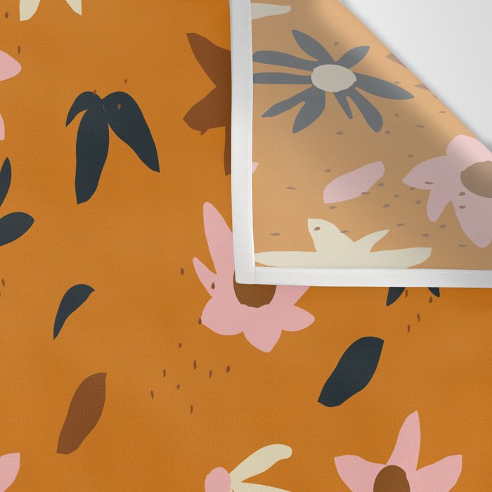 Fall flowers pattern Wall Tapestry Gallery Image 3