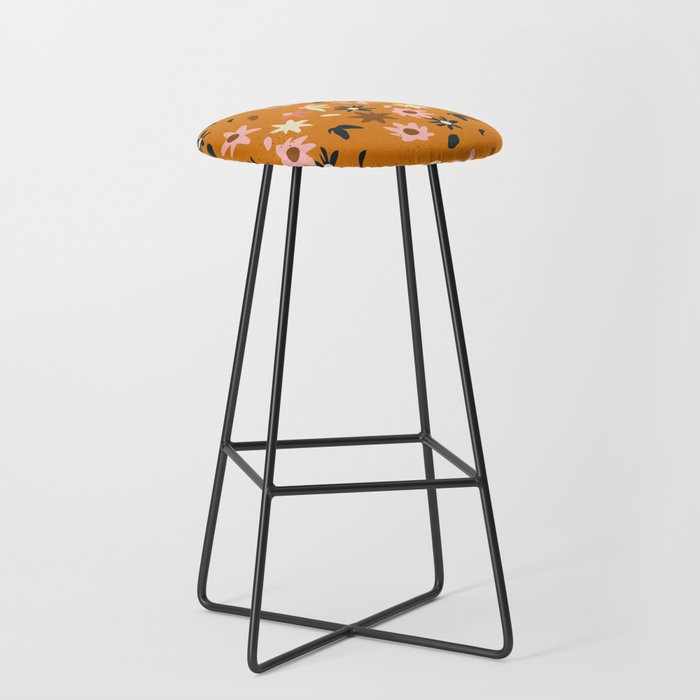 Fall flowers pattern Stool Gallery Image 1