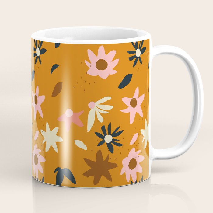 Fall flowers pattern Coffee Mug Gallery Image 1