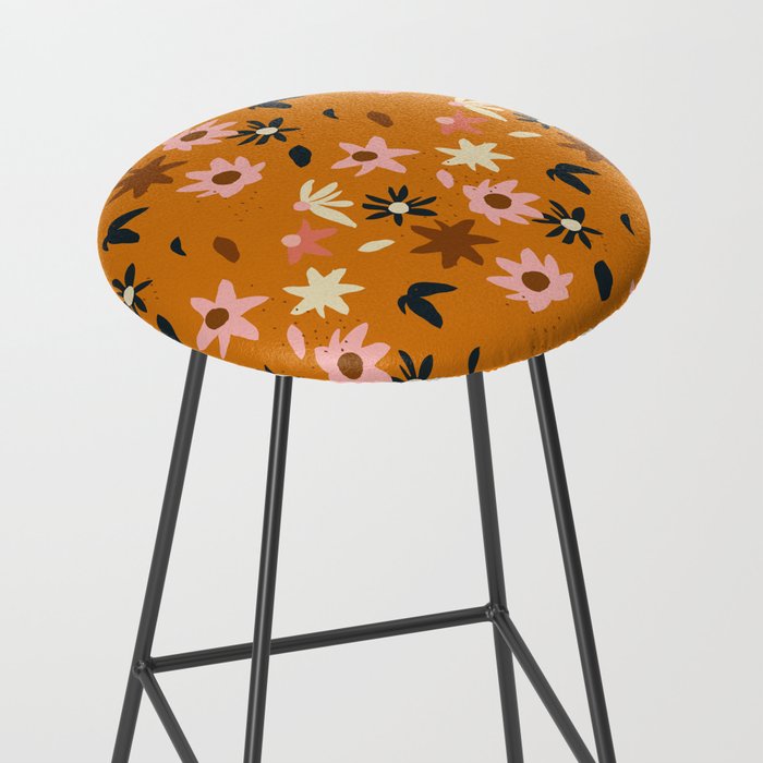 Fall flowers pattern Stool Gallery Image 2