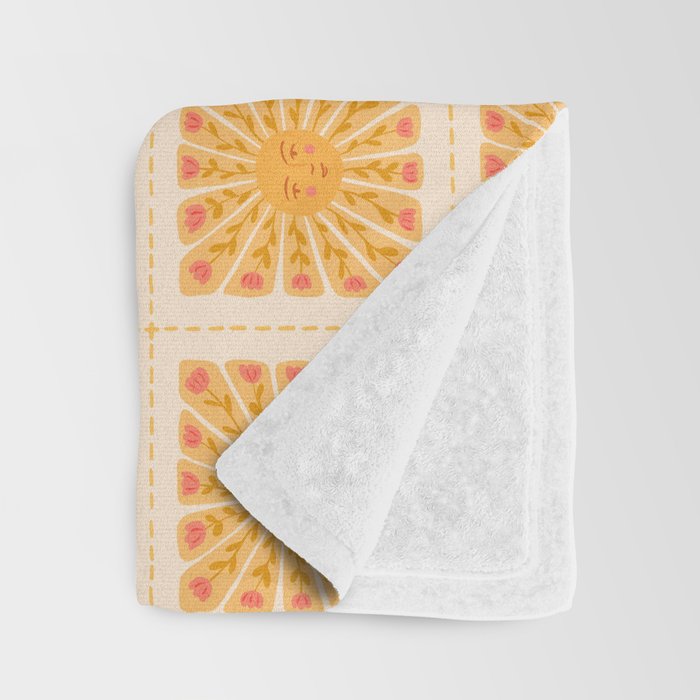 Happy sun Throw Blanket Gallery Image 3