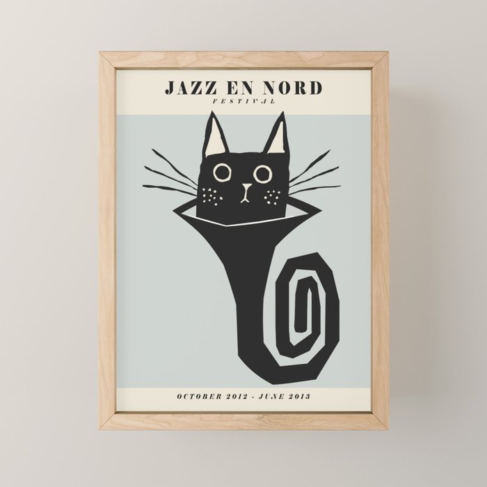 Vintage poster-Jazz festival-Jazz en nord -2013. Mini Art Print Gallery Image 1
