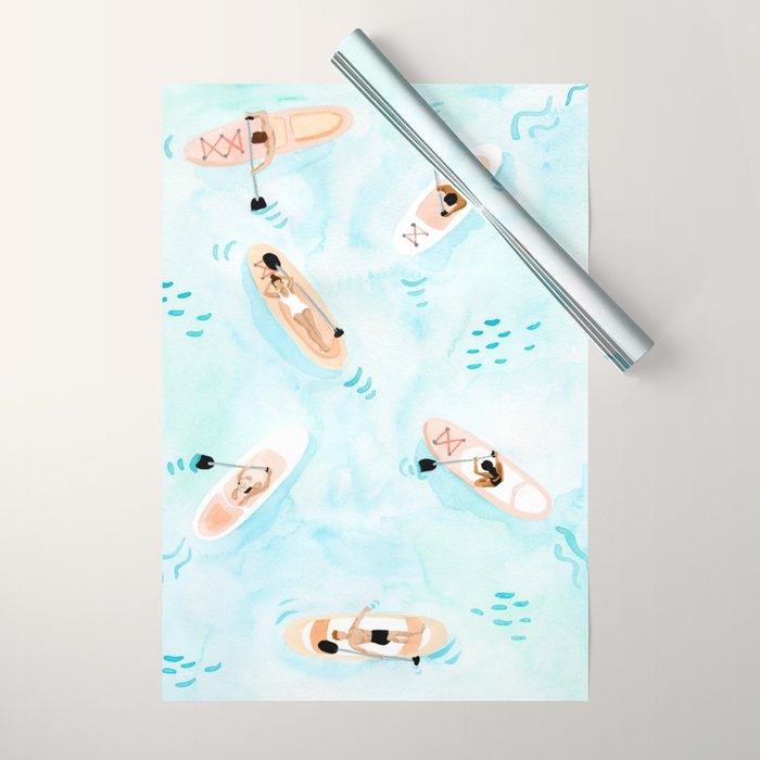 Paddle Boarding Wrapping Paper Gallery Image 1