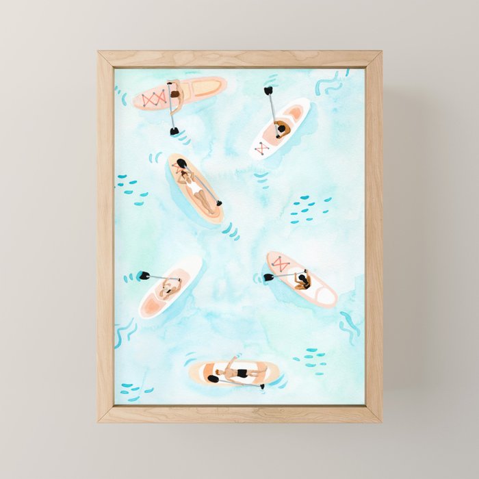 Paddle Boarding Mini Art Print Gallery Image 1