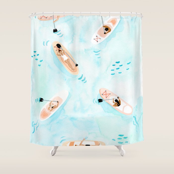 Paddle Boarding Shower Curtain Gallery Image 1