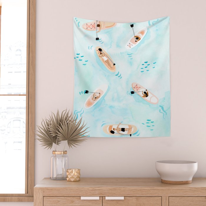 Paddle Boarding Wall Tapestry Gallery Image 2