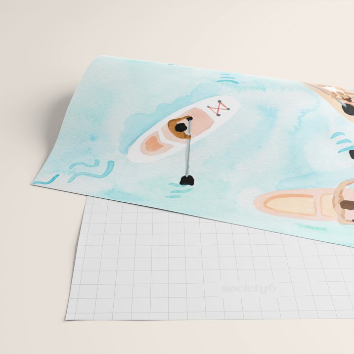 Paddle Boarding Wrapping Paper Gallery Image 2