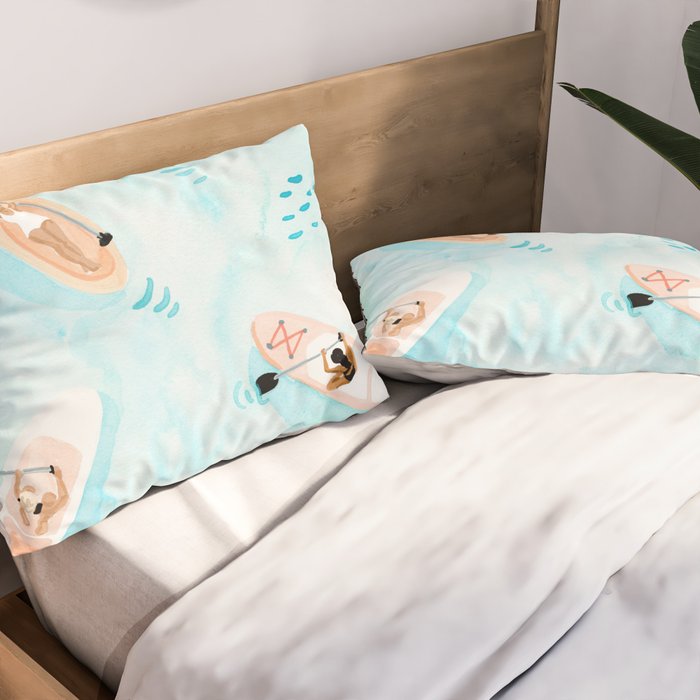 Paddle Boarding Pillow Sham Gallery Image 2