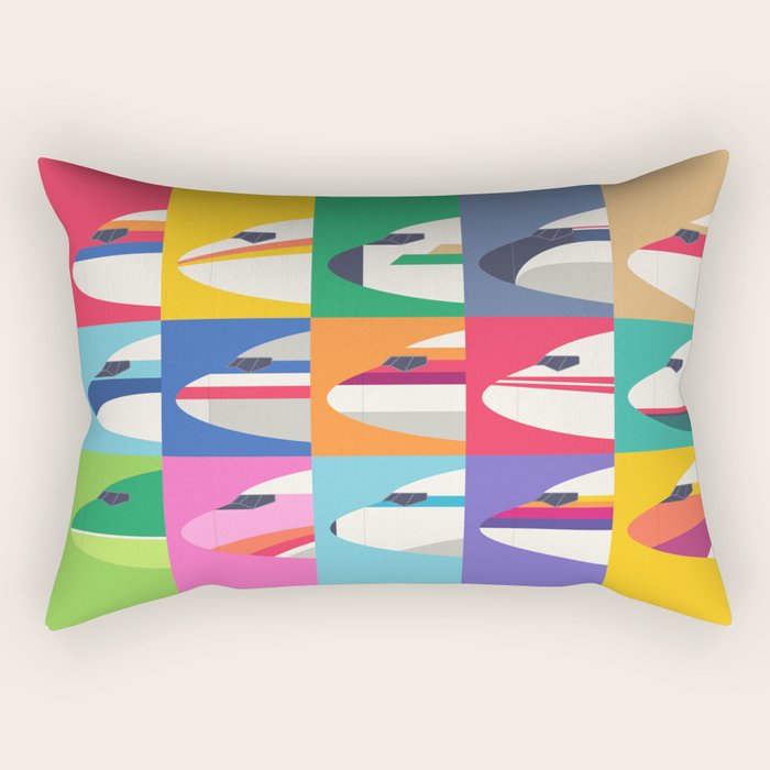 Retro Airline Nose Livery - USA Rectangular Pillow Gallery Image 2