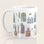 Skating retro winter snow landscape Coffee Mug Gallery Image 3