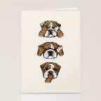 No Evil English Bulldog Stationery Card Gallery Image 2