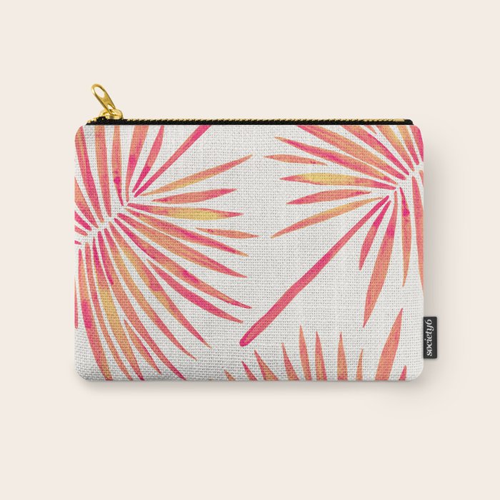 Tropical Fan Palm - Pink Palette Carry All Pouch Gallery Image 1