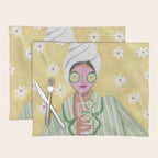 Woman wellness relax time Placemat Gallery Image 1