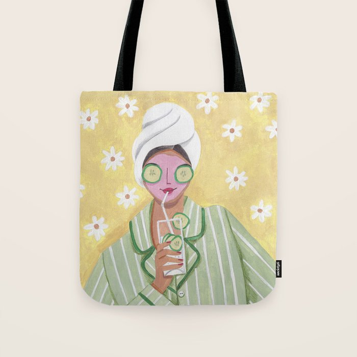 Woman wellness relax time Tote Bag Gallery Image 1