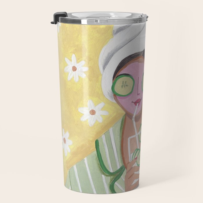 Woman wellness relax time Travel Mug Gallery Image 3