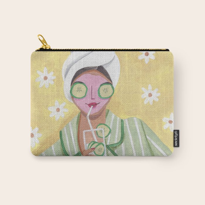 Woman wellness relax time Carry All Pouch Gallery Image 1