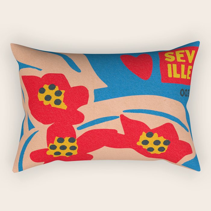 FLOWER MARKET SEVILLE Rectangular Pillow Gallery Image 1